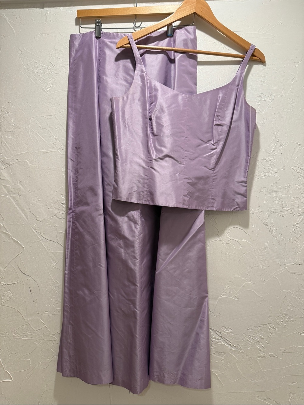 Ann Taylor Lavender Satin Two-Piece Dressy Set